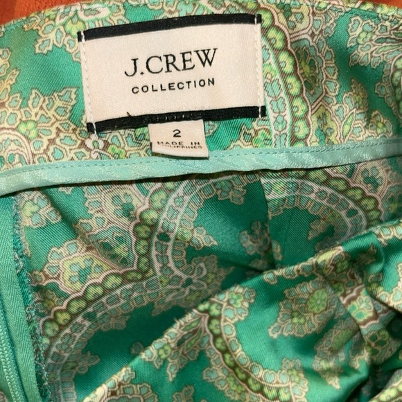 J. Crew Collection size 2 sarong skirt in aqua Ratti pendant paisley - Picture 4 of 4